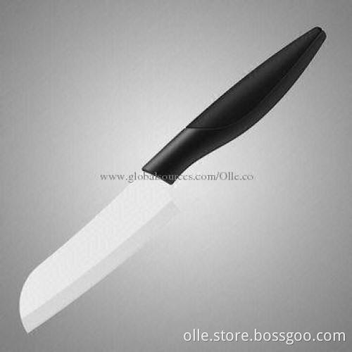 5" White Blade Ceramic Santoku Knife W121D